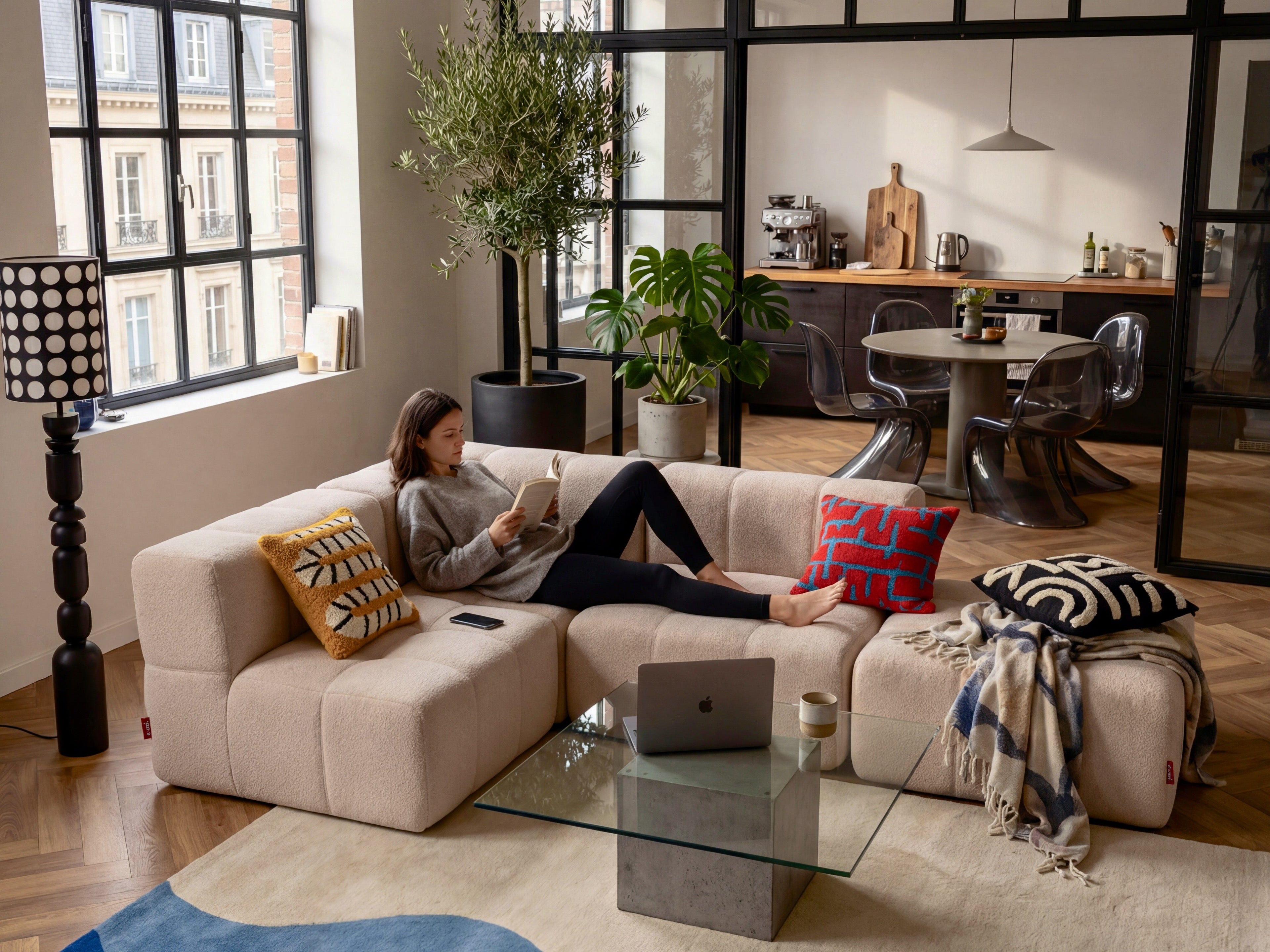 4 Teiliges Modulares Sofa – Beige-4