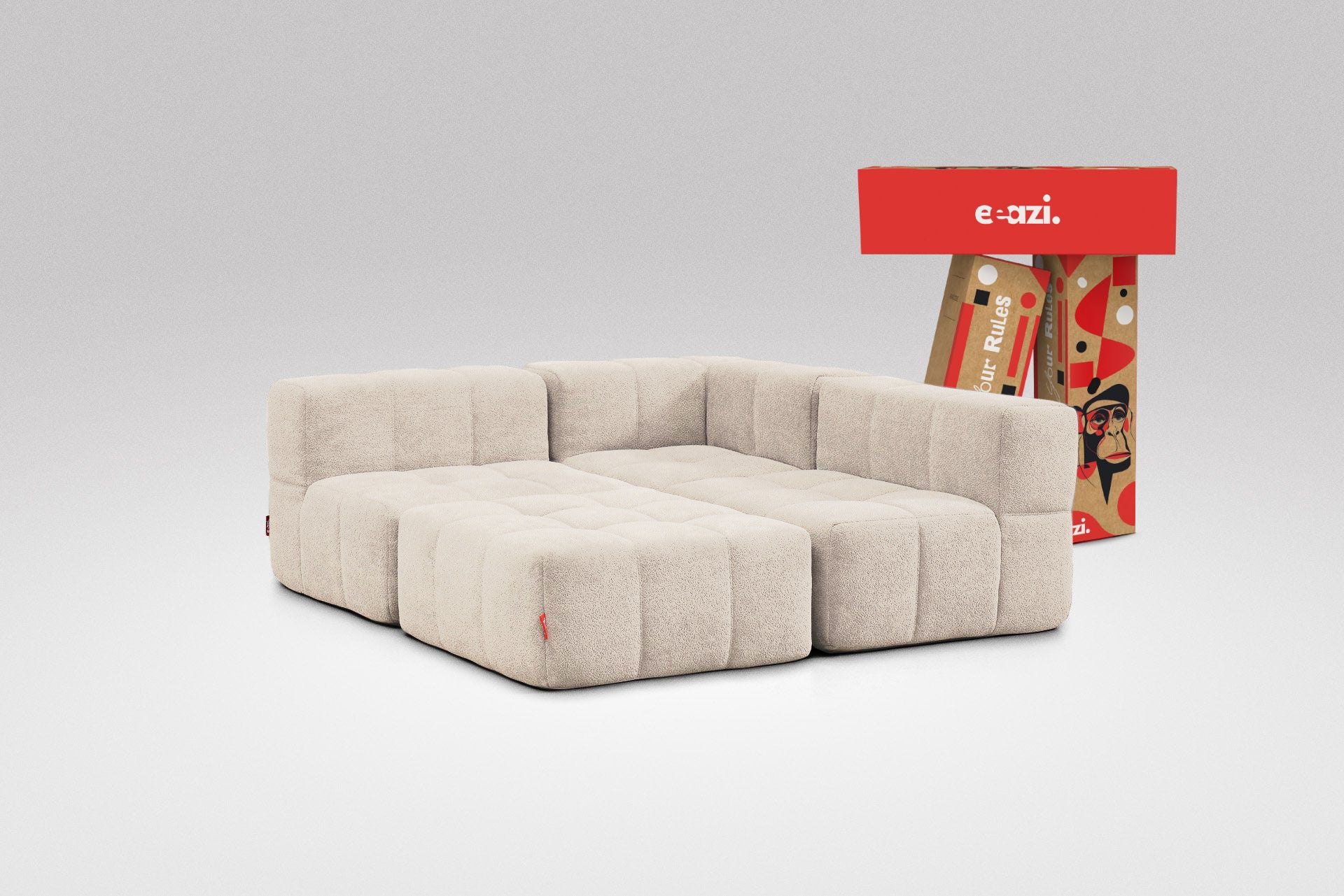 4 Teiliges Modulares Sofa – Beige-0