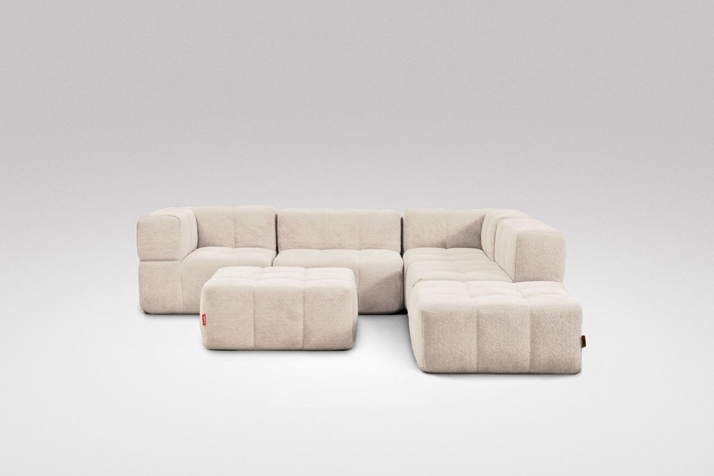 6 Teiliges Modulares Sofa – Beige-1