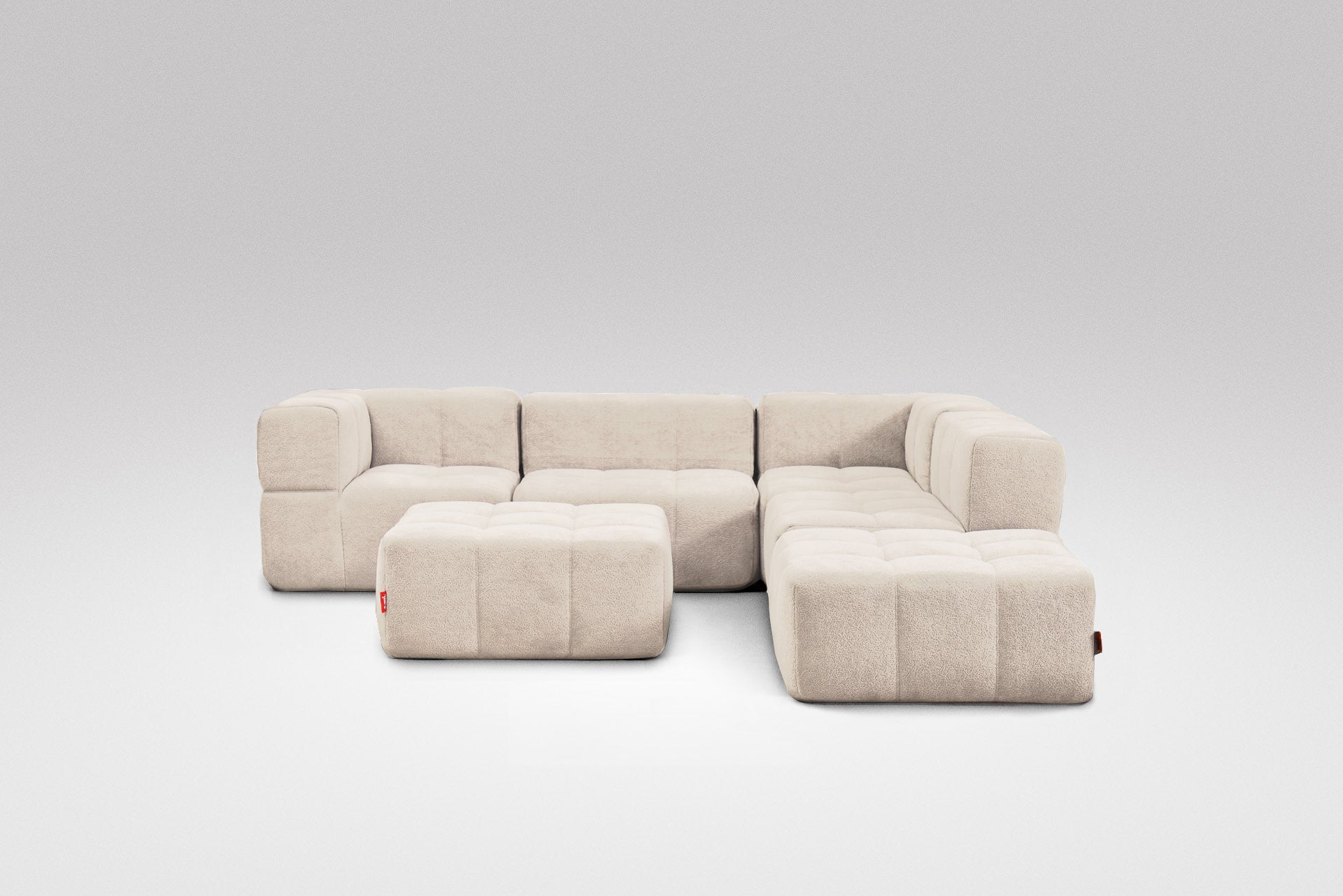 6 Teiliges Modulares Sofa – Beige-1