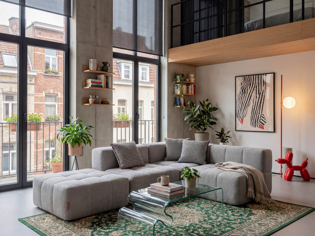6 Teiliges Modulares Sofa – Grau-4