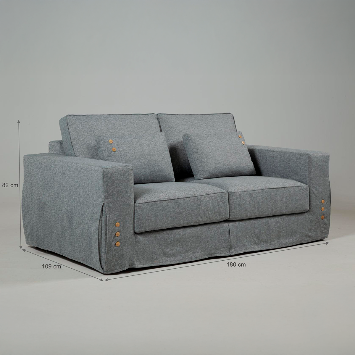 Sofa Monet – 3-Sitzer Polstersofa mit abnehmbarem Bezug