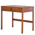 Schreibtisch Bali – Massivholz-Schreibtisch mit 1 oder 2 Schubladen, 2 Farben