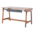 Schreibtisch Mandal Graphit – 130 cm Massivholz-Schreibtisch für Homeoffice