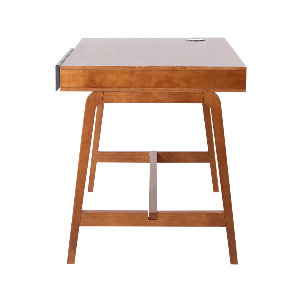 Schreibtisch Mandal Graphit – 130 cm Massivholz-Schreibtisch für Homeoffice