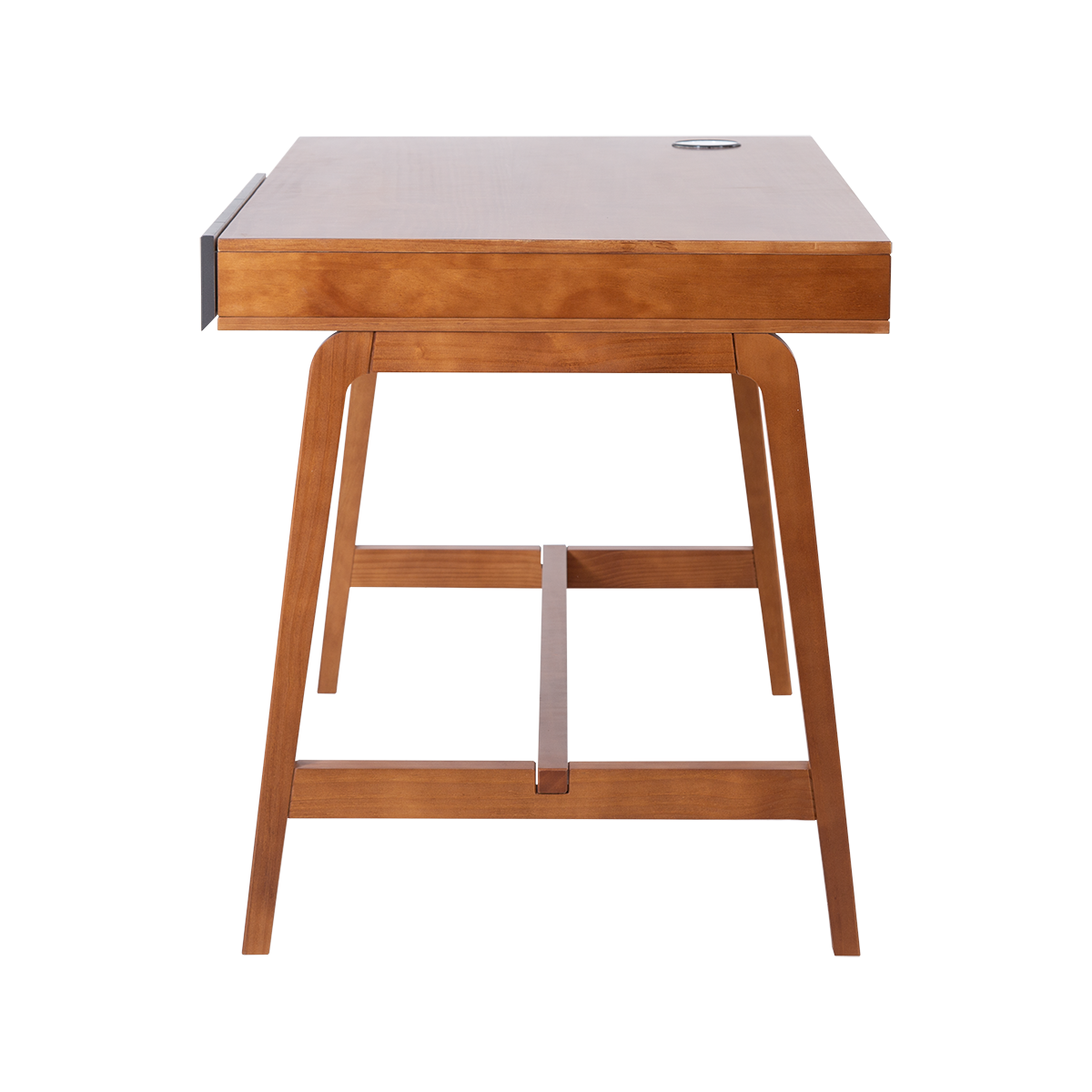 Schreibtisch Mandal Graphit – 130 cm Massivholz-Schreibtisch für Homeoffice