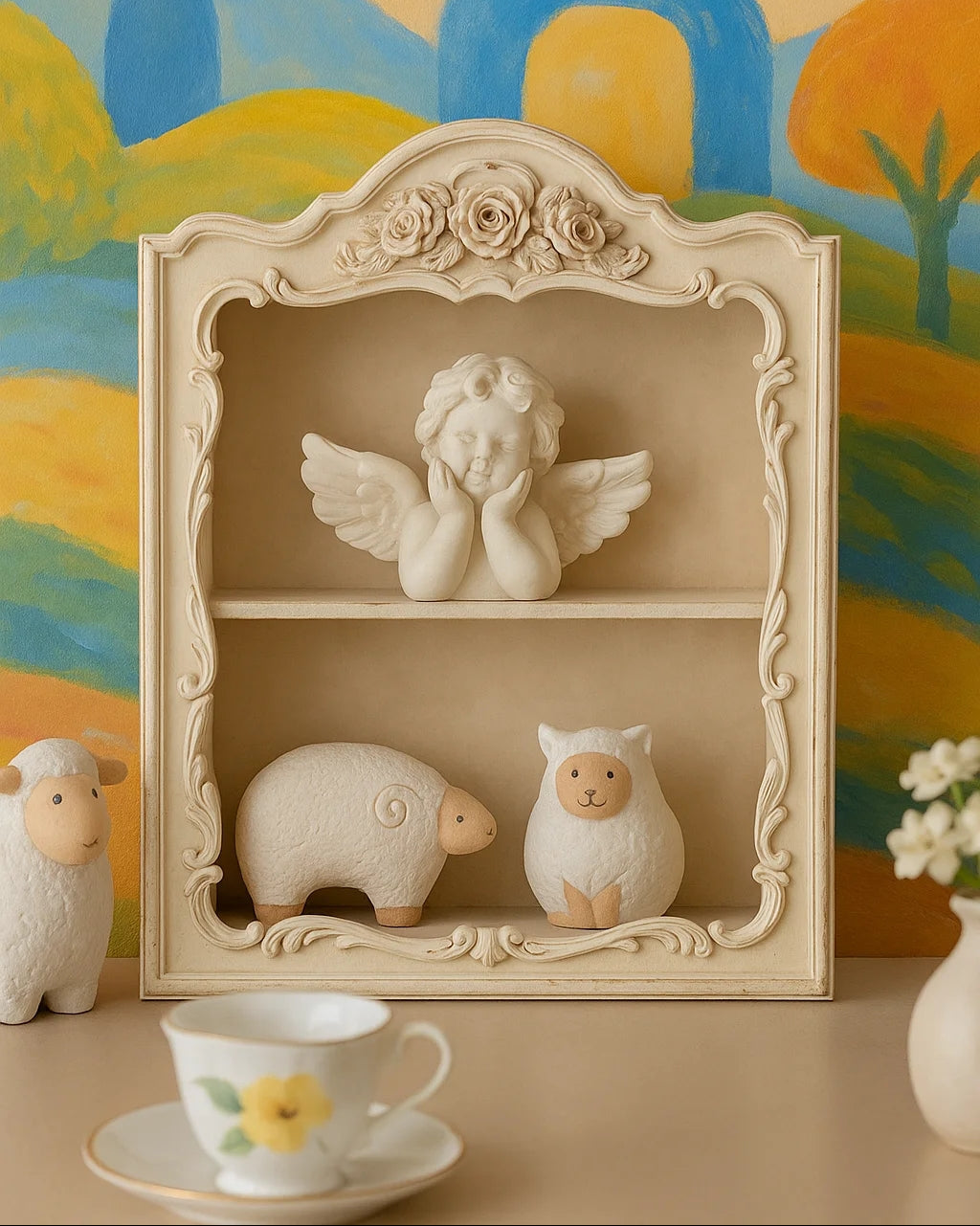 Retro French Storage Shelf