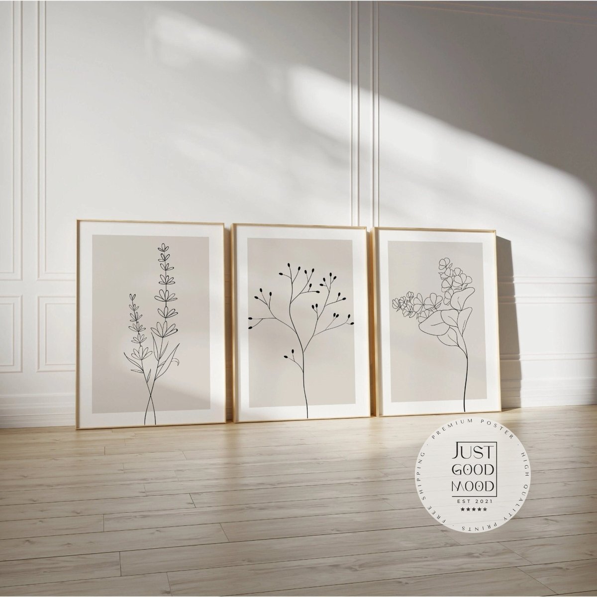 Blumen Minimalistisch Poster · Geschenkidee · Handgezeichnet · Abstract Flower · Line Art · Wand Deko · Deko Print ohne Rahmen