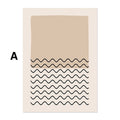 Poster Abstrakte Formen in Beige Braun und Linien Punkt Muster als Deko Print ohne Rahmen