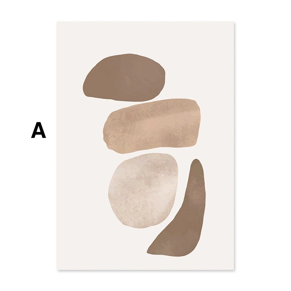 Poster Gesichtslinien und Abstrakte Formen als Deko Print ohne Rahmen