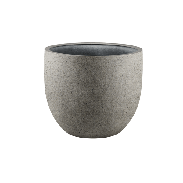 Pflanztopf Grigio New Egg – Natürlicher Beton – D55cm x H46cm – Großer Blumentopf in Betonoptik – Für Innen & überdachte Außenbereiche